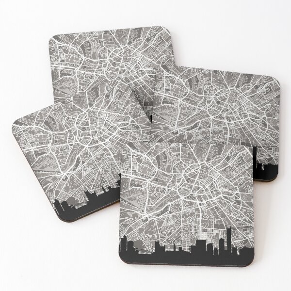 Item preview, Manchester Skyline Map designed and sold by ArtPrints.
