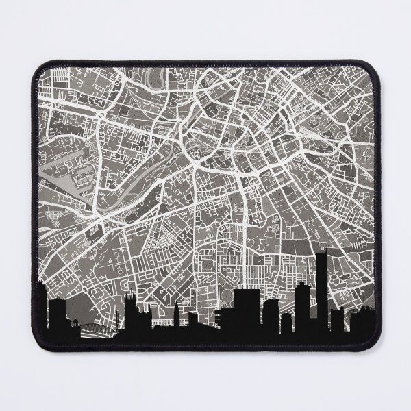 Item preview, Manchester Skyline Map designed and sold by ArtPrints.