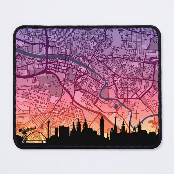 Item preview, Glasgow Skyline Map designed and sold by ArtPrints.