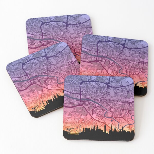 Item preview, Glasgow Skyline Map designed and sold by ArtPrints.