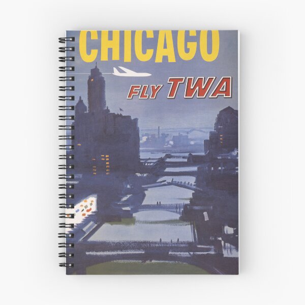 Item preview, STK502158A-Vintage travel poster for Trans World Airlines flights to Chicago. designed and sold by StocktrekImages.