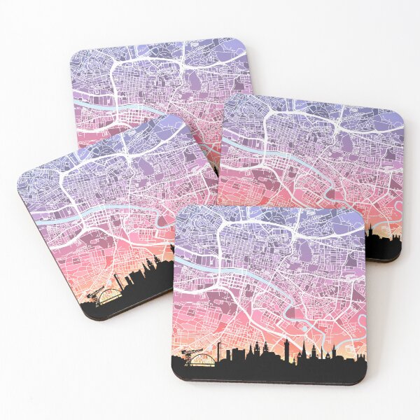 Item preview, Glasgow Skyline Map designed and sold by ArtPrints.