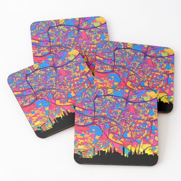 Item preview, Glasgow Skyline Map designed and sold by ArtPrints.