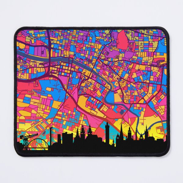 Item preview, Glasgow Skyline Map designed and sold by ArtPrints.