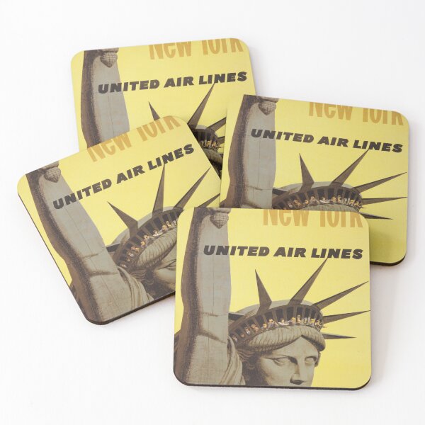 Item preview, STK502159A-Vintage travel poster for United Air Lines to New York. designed and sold by StocktrekImages.