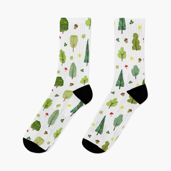 Item preview, BG Woodland motifs on white designed and sold by crumpsticks.