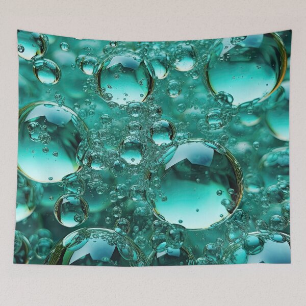 Aperçu de l'œuvre Mangez mes bulles turquoise Robe t-shirt créée et vendue par Digital-Art-Co.