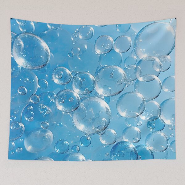 Aperçu de l'œuvre Mangez mes bulles bleu ciel Robe t-shirt créée et vendue par Digital-Art-Co.