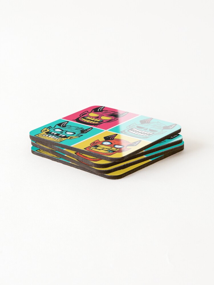 Thumbnail 4 of 5, Coasters (Set of 4), Boxed Jawed designed and sold by ARTificialNsite.