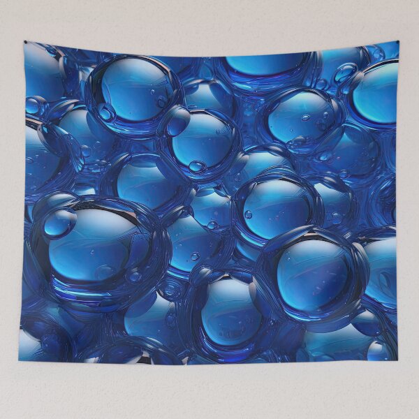 Artikelvorschau, T-Shirt-Kleid mit grafischem Motiv „Eat My Bubbles“ in Saphirblau entworfen und verkauft von Digital-Art-Co.