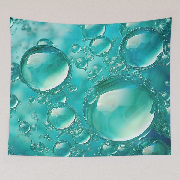 Aperçu de l'œuvre Eat My Bubbles Aquamarine Robe t-shirt créée et vendue par Digital-Art-Co.