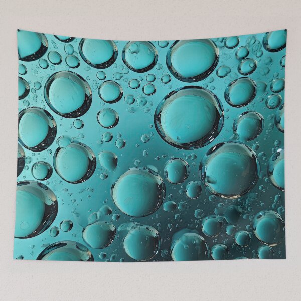 Aperçu de l'œuvre Mangez mes bulles cyan Robe t-shirt créée et vendue par Digital-Art-Co.