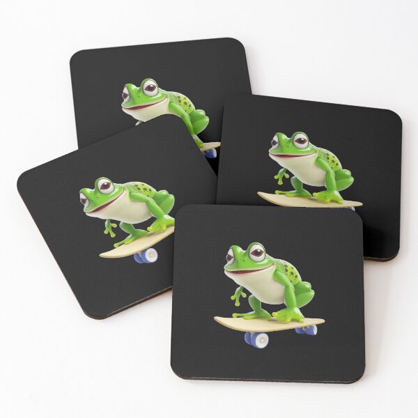 Item preview, A frog skateboarding skateboard toad grind ollie leap skate designed and sold by w1ckerman.