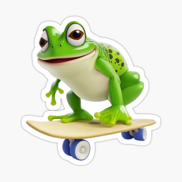 Sticker for Sale mit Ein Frosch-Skateboard-Skateboard-Kröte-Grind