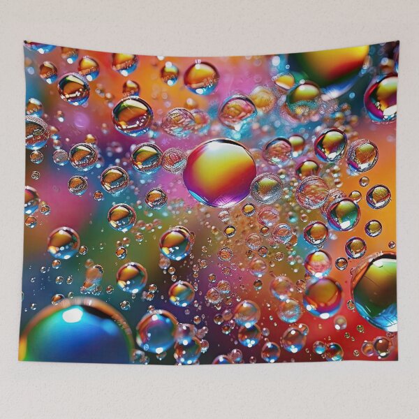 Artikelvorschau, „Eat My Bubbles“ Regenbogen-Grafik-T-Shirt-Kleid entworfen und verkauft von Digital-Art-Co.