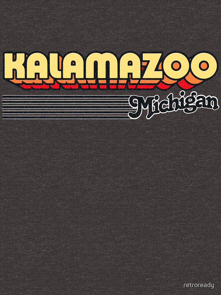 "Kalamazoo, Michigan Retro Stripes" Tshirt for Sale by retroready