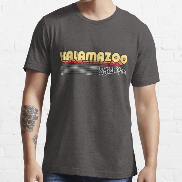 "Kalamazoo, Michigan Retro Stripes" Tshirt for Sale by retroready