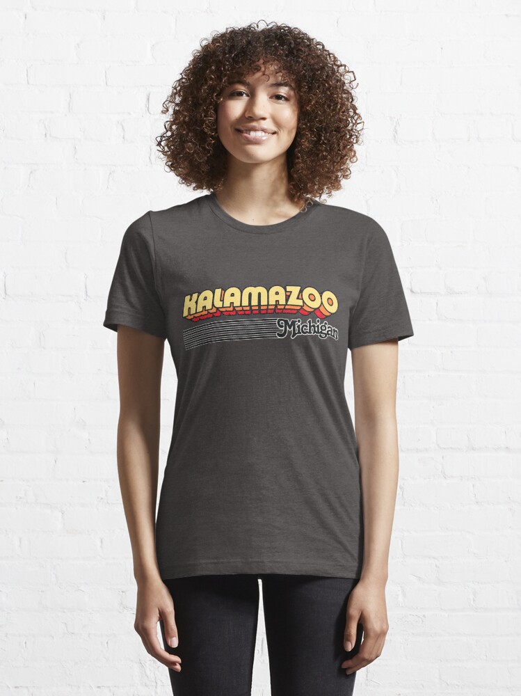 "Kalamazoo, Michigan Retro Stripes" Tshirt for Sale by retroready