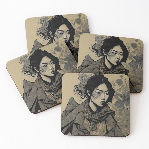 Item preview, ILUSTRACION DE MUJER JAPONESA EMPODERADA designed and sold by UTOPIKA.