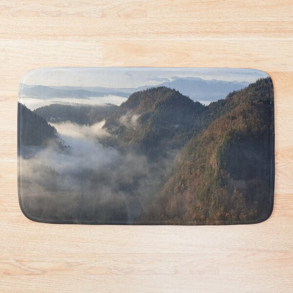Item preview, View from the top of the mountain, river under the mist designed and sold by Sunmoonlove.