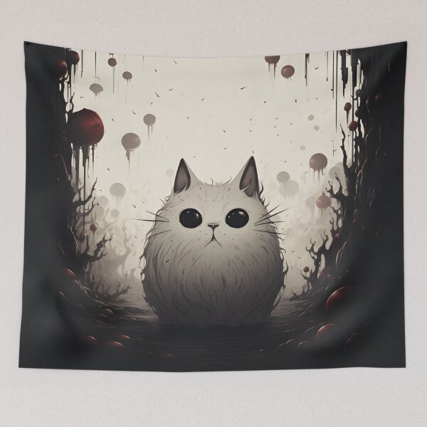 Item preview, White Cat in the Dungeon designed and sold by mythcaldion.