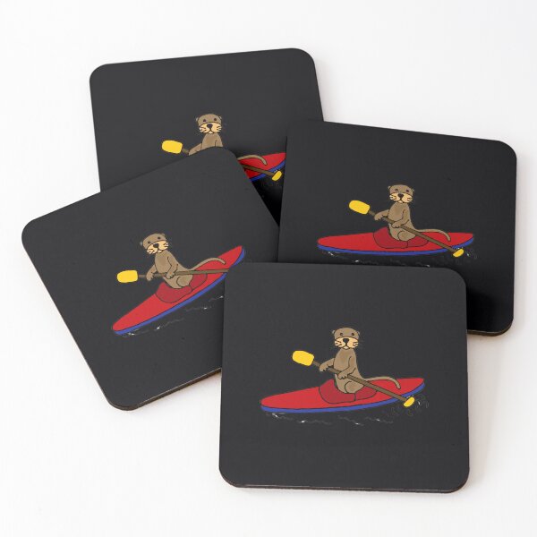 Item preview, Funny Sea Otter Kayaking Original Art 	 	 designed and sold by pfzyyhau36.