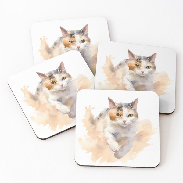Item preview, Cute Watercolor Calico Cat designed and sold by Jdelgado813.