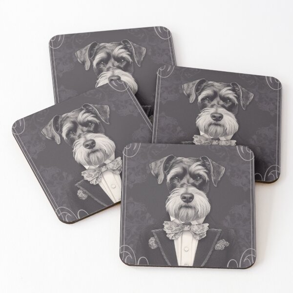 Item preview, Handsome Gentleman Schnauzer All Dressed Up designed and sold by AntiqueImages.
