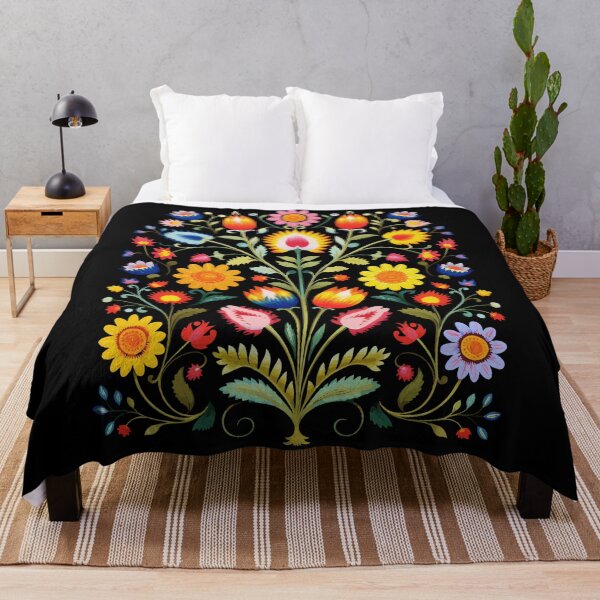 Item preview, Ojibwe floral Pressed flowers Wildflowers Graphic Flower design Folk Art designed and sold by SyncopeMars.