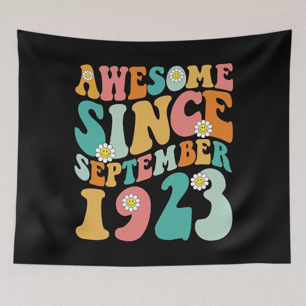 Item preview, Awesome Since September 1923 | Made In 1923 | Retro Groovy Birthday designed and sold by Christina-grich.