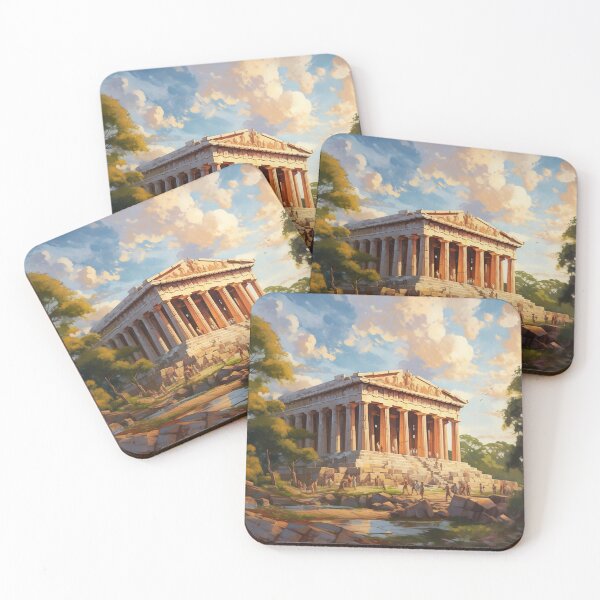 Item preview, Impressionist painting of the Parthenon 3 designed and sold by Office Art Central.