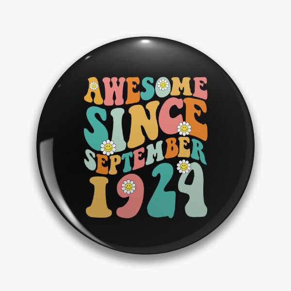 Item preview, Awesome Since September 1924 | Made In 1924 | Retro Groovy Birthday designed and sold by Christina-grich.