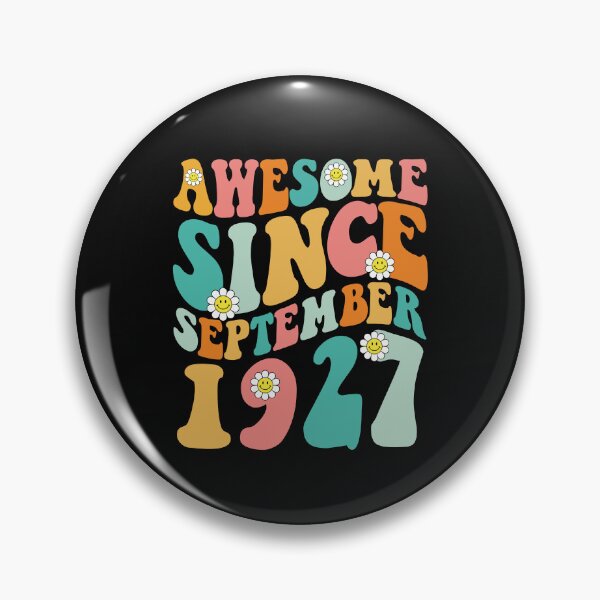 Item preview, Awesome Since September 1927 | Made In 1927 | Retro Groovy Birthday designed and sold by Christina-grich.