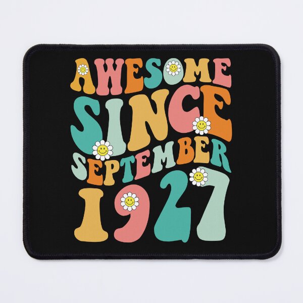 Item preview, Awesome Since September 1927 | Made In 1927 | Retro Groovy Birthday designed and sold by Christina-grich.