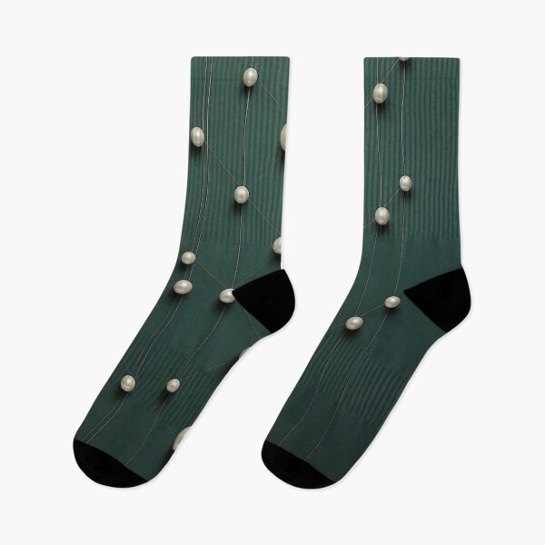 Item preview, Chic pearls, green background designed and sold by TogetherDshop.