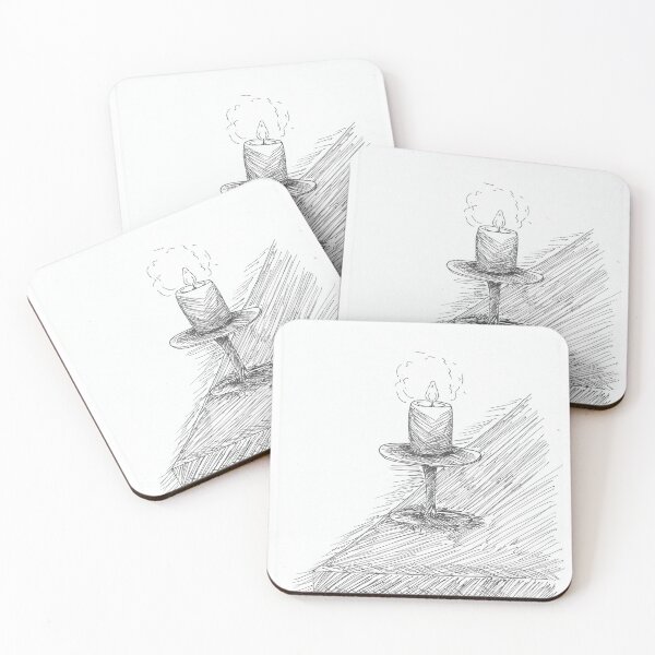 Item preview, Burning candle on candlestick designed and sold by Anmioma.