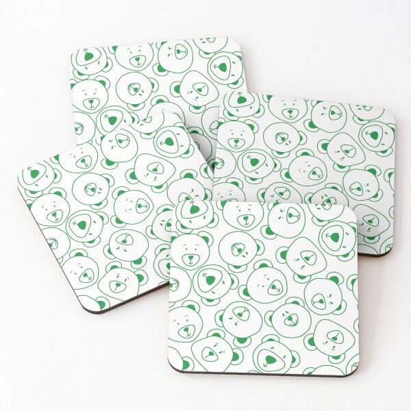 Item preview, Cute teddy bear green pattern designed and sold by Illustralare.