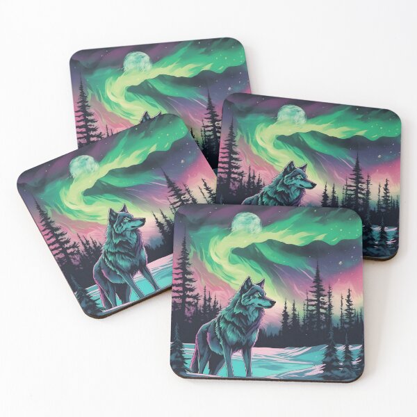 Item preview, Wolf During Northern Lights designed and sold by Design-Illusi0n.