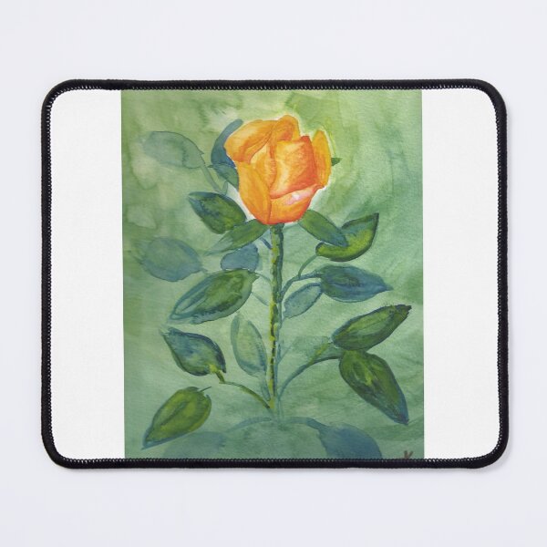 Item preview, Yellow rose on a green background designed and sold by Anmioma.
