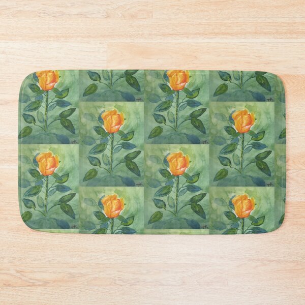 Item preview, Yellow rose on a green background designed and sold by Anmioma.