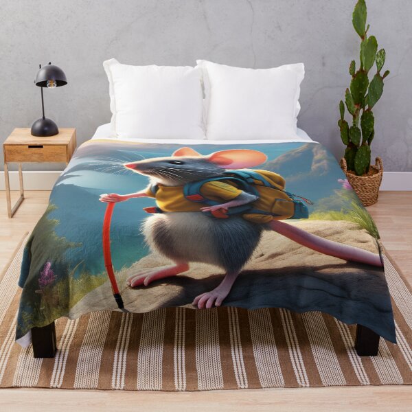 Item preview, cute mouse on a hike designed and sold by Mauswohn.