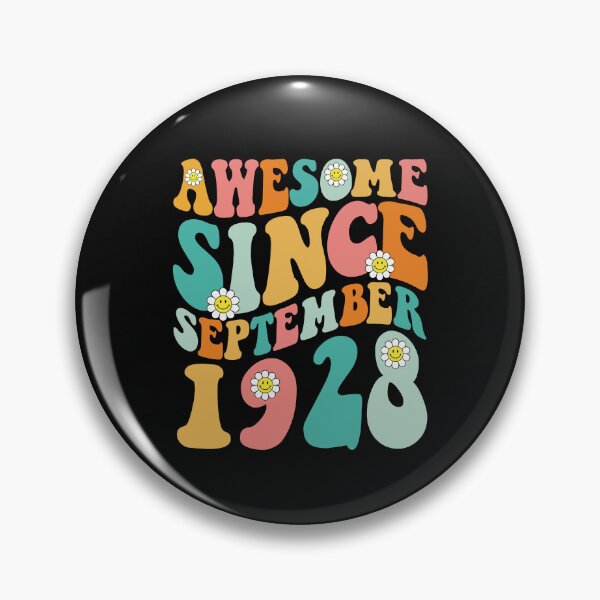Item preview, Awesome Since September 1928 | Made In 1928 | Retro Groovy Birthday designed and sold by Christina-grich.