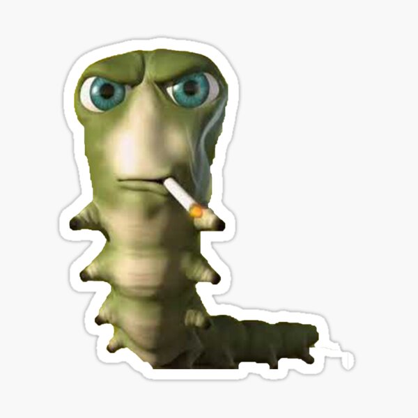 Item preview, caterpillar with cigarette designed and sold by goon-street.