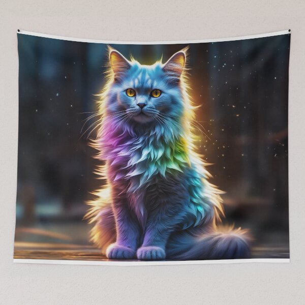 Item preview, Cat in Rainbow Light designed and sold by Design-Illusi0n.