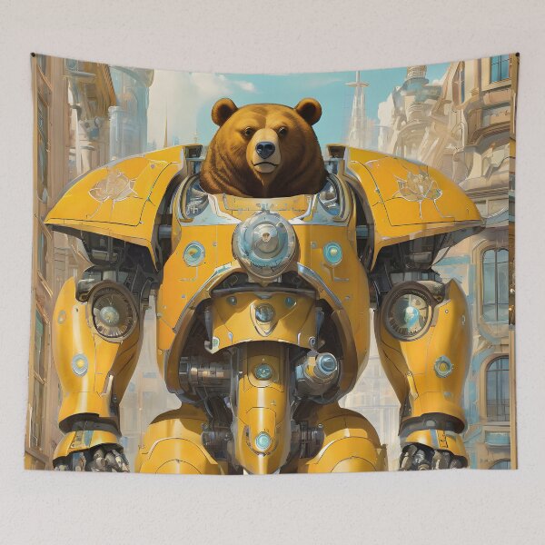 Item preview, Giant Robot Bear Warrior designed and sold by imabbasanwar.