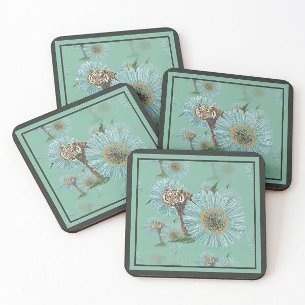 Item preview, Camomile flower & tiger  designed and sold by artofnaseej.