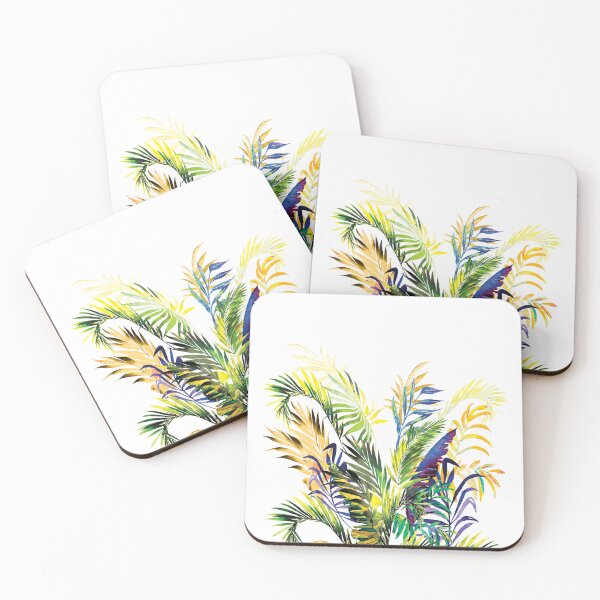 Item preview, leaves, tropical, summer print, swimwear pattern, watercolors designed and sold by mintdiamond21.