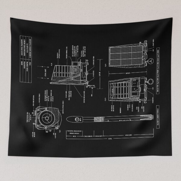 Item preview, Euclid Space Telescope (White Stencil - No Background. Vertical) designed and sold by BGALAXY.
