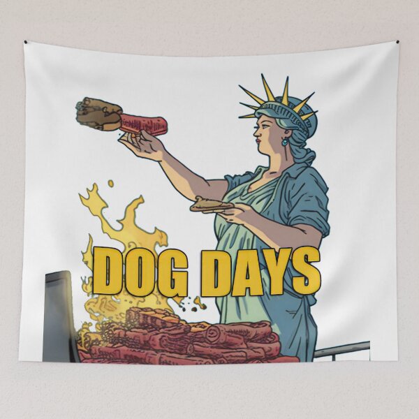 Item preview, Lady Liberty Smoking Meat in the BBQ State—Summer Xmas action in a hot dog-day afternoon of August designed and sold by ignasirus.