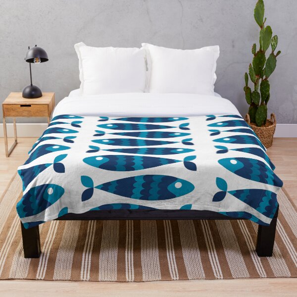 Item preview, Blue Fishes designed and sold by wowpatterns.